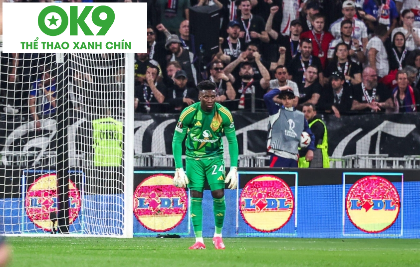 Onana mắc sai lầm trong bàn mở tỷ số của Lyon Onana mắc sai lầm trong bàn mở tỷ số của Lyon